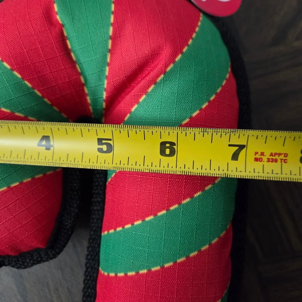 KONG Ballistic Candy Cane‎ Dog Toy Holiday Squeaky Durable Ripstop M/L NWT